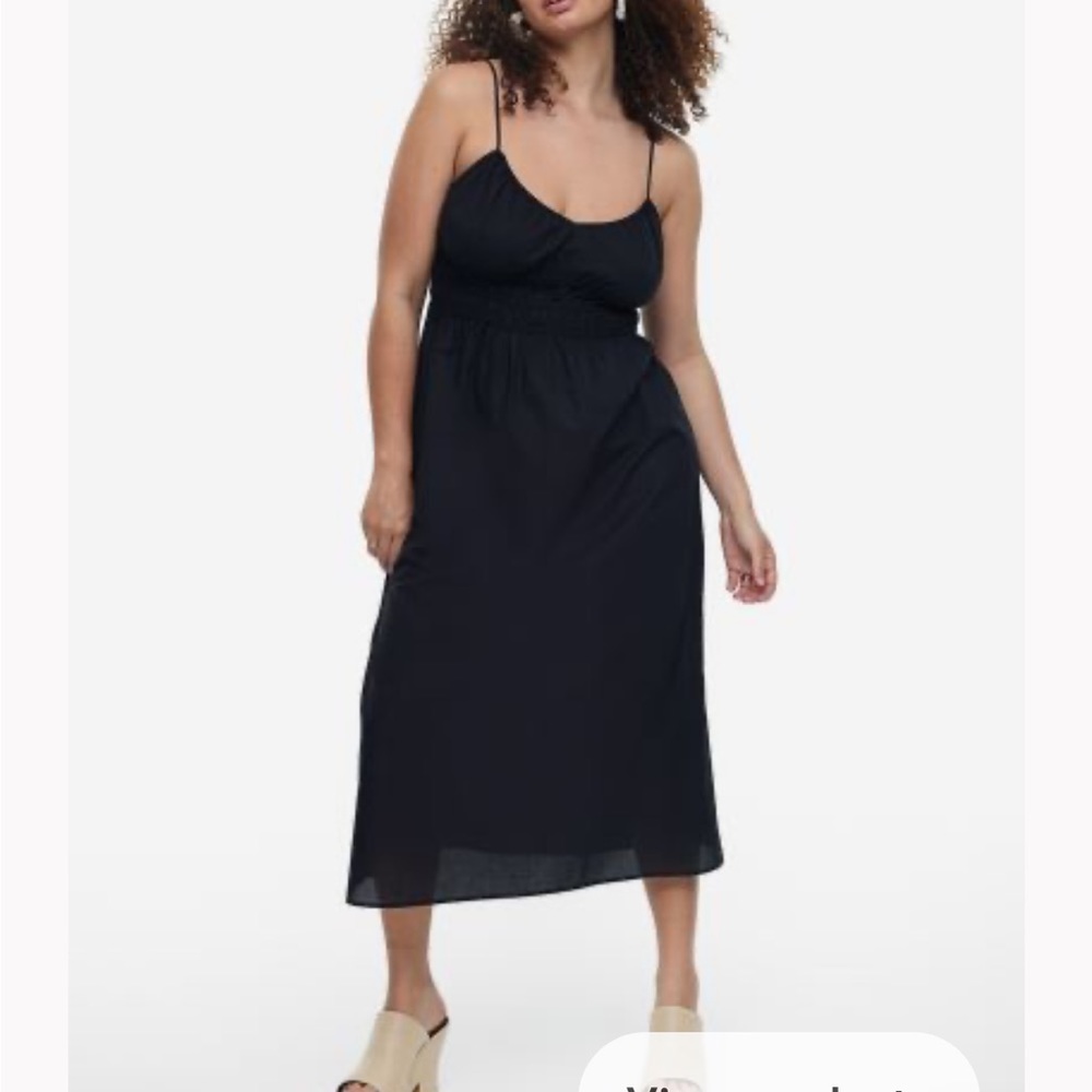 FINAL SALE OBO H&M black smocked waist dress